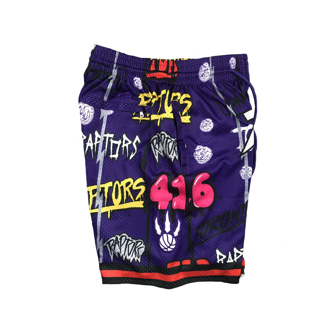 Raptors Vintage Shorts - All Over Print