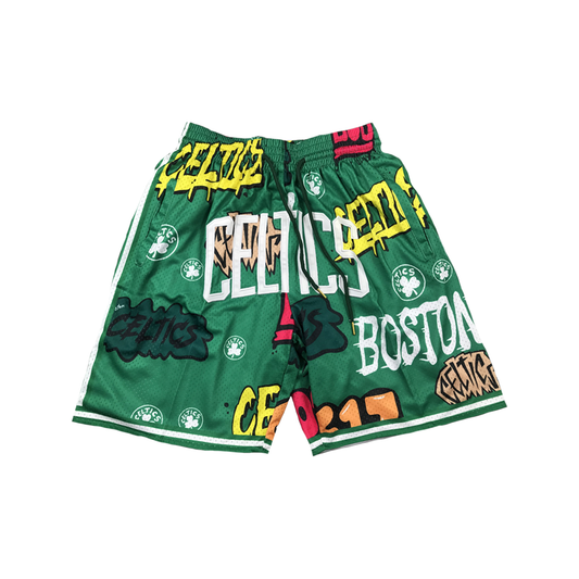Celtics Vintage Shorts - All Over Print