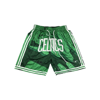 Celtics Vintage Shorts - Paint Splatter