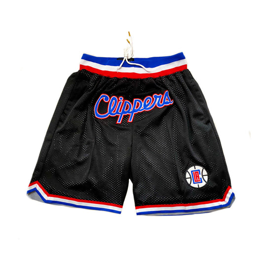 Clippers Script Vintage Shorts - Black