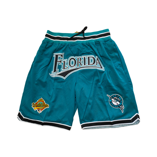 Marlins World Series Vintage Shorts - Blue