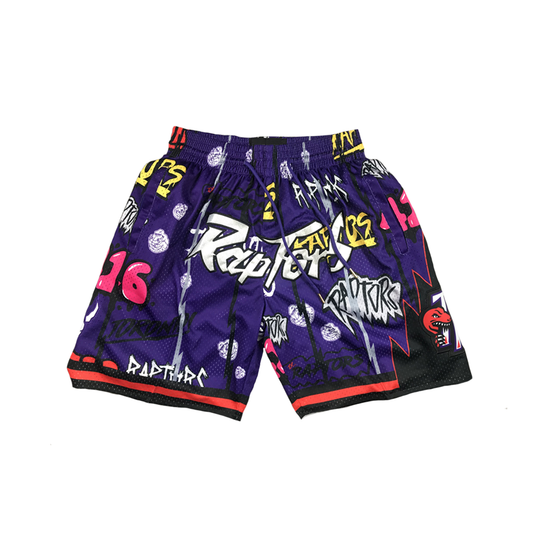 Raptors Vintage Shorts - All Over Print